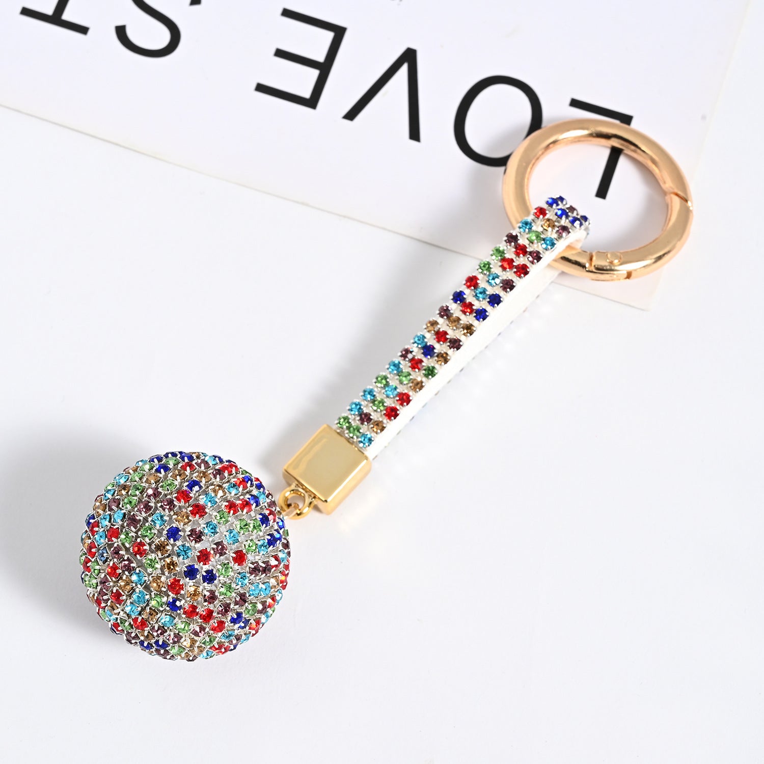Wholesale Water Diamond Claw Chain Ball Backpack Pendant Car Keychains